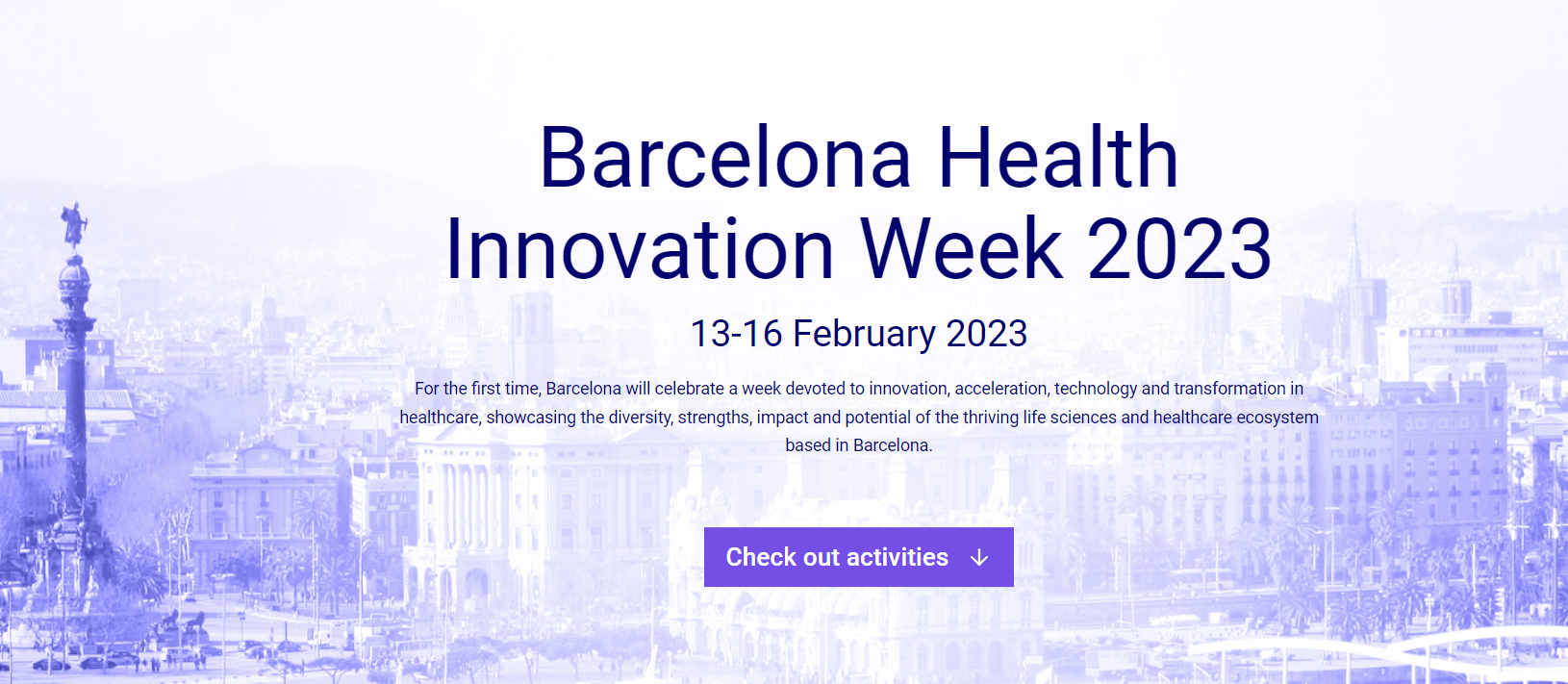 banner Barcelona Health Innovation Week 2023